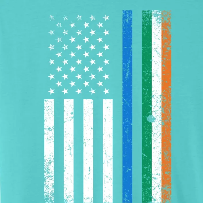 Thin Blue Line Irish American Flag Police Officer Gift ChromaSoft Performance T-Shirt