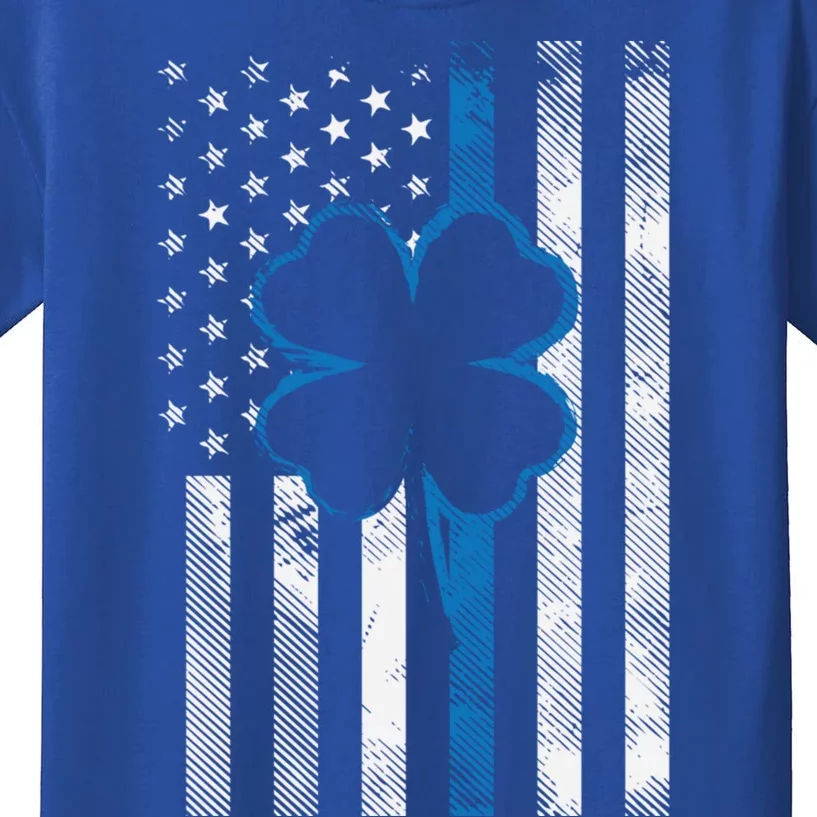 Thin Blue Line Le Cop Police Irish Us Flag St Patricks Day Gift Kids T-Shirt