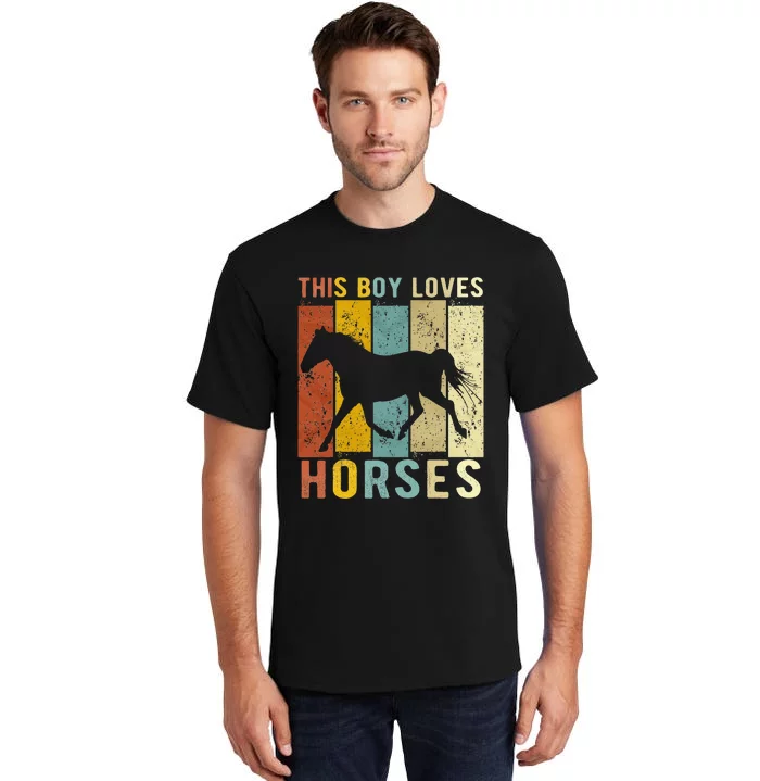 This Boy Loves Horses Boy Horse Tall T-Shirt