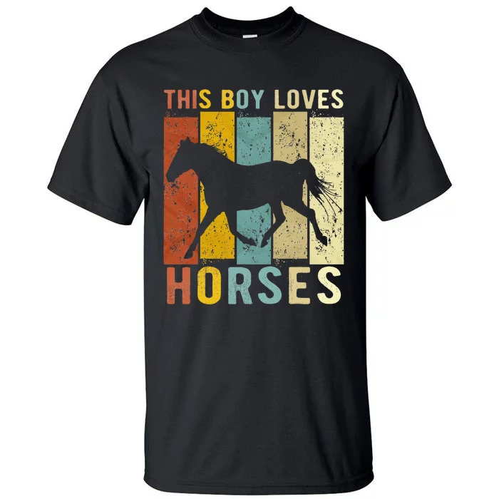 This Boy Loves Horses Boy Horse Tall T-Shirt