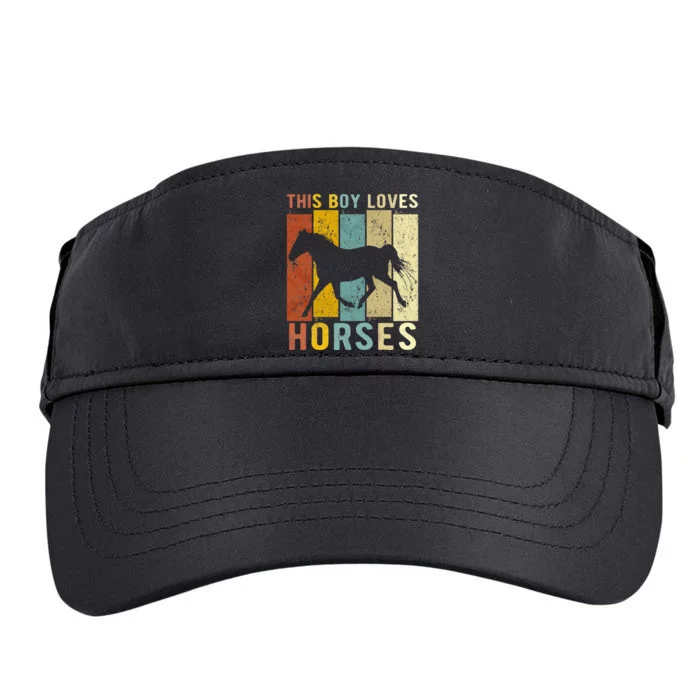 This Boy Loves Horses Horse Adult Drive Performance Visor