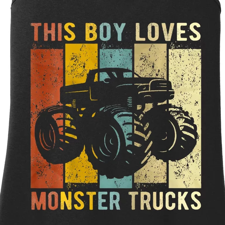 This Boy Loves Monster Trucks Monster Truck Ladies Essential Tank