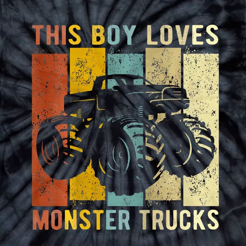 This Boy Loves Monster Trucks Monster Truck Tie-Dye T-Shirt