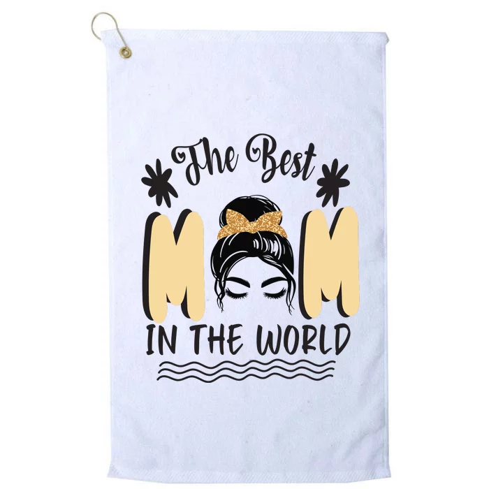 The Best Mom In The World Platinum Collection Golf Towel