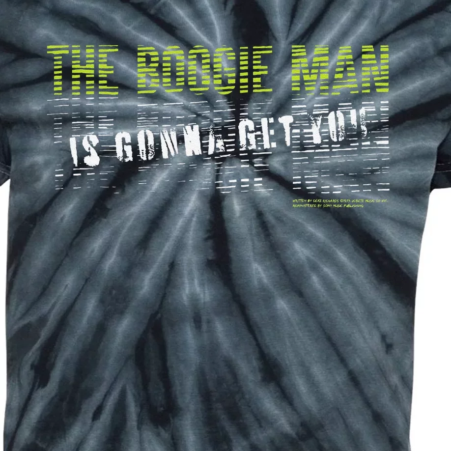 The Boogie Man Lyrics Jackson 5 Scary Halloween Kids Tie-Dye T-Shirt