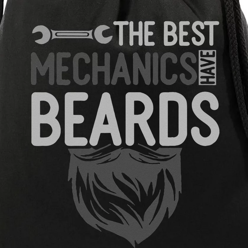 The Best Mechanics Have Beards Auto Mechanic Drawstring Bag