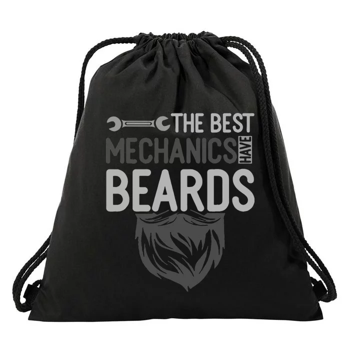 The Best Mechanics Have Beards Auto Mechanic Drawstring Bag