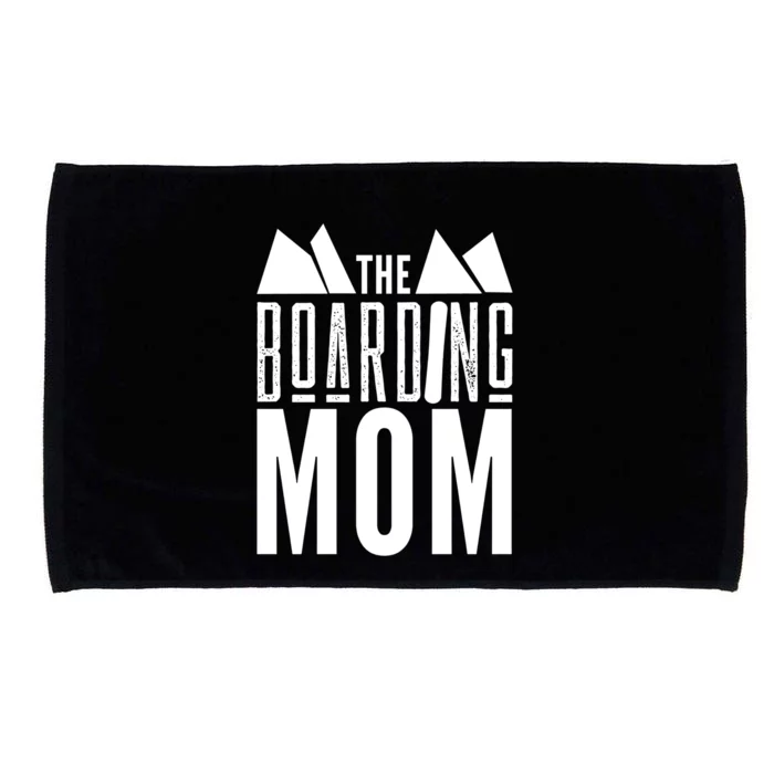 The Boarding Mom Mother Snowboarding Snowboard Snowboarder Gift Microfiber Hand Towel