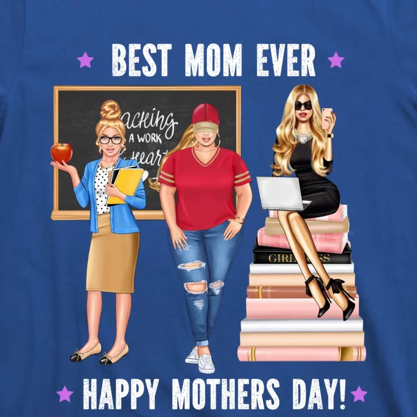 Teachers Best Mom Ever Mommy Mothers Day Loves Baseball Meaningful Gift T-Shirt