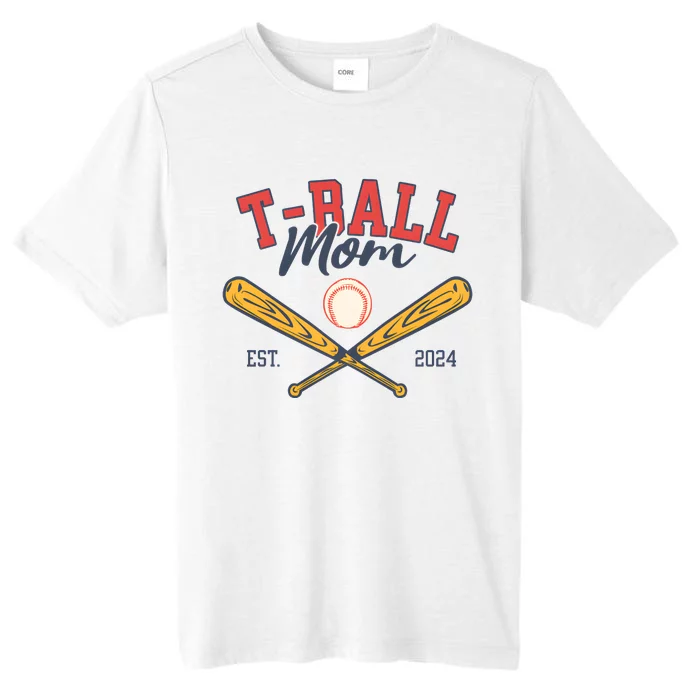 T Ball Mom Est 2024 Baseball Lover Team ChromaSoft Performance T-Shirt