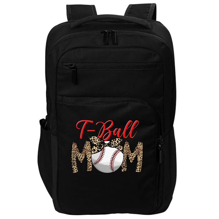 T Ball Mom Leopard MotherS Day Mama Teeball Sport Player Impact Tech Backpack