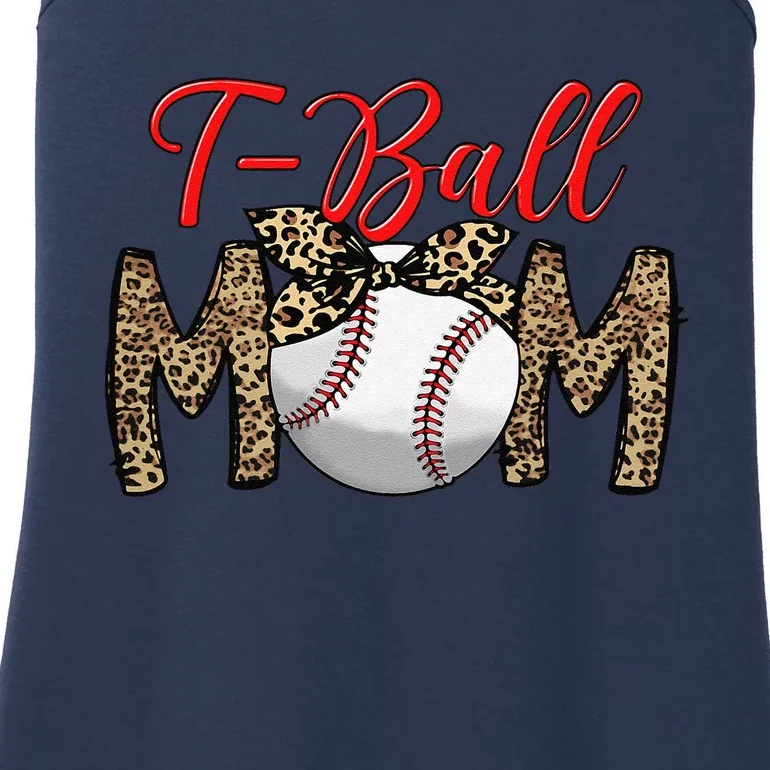 T Ball Mom Leopard MotherS Day Mama Teeball Sport Player Ladies Essential Tank