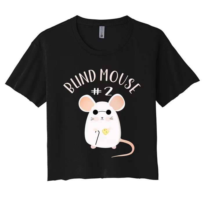 Three Blind Mice Matching Halloween Group Costume Mouse #2 Women's Crop Top Tee