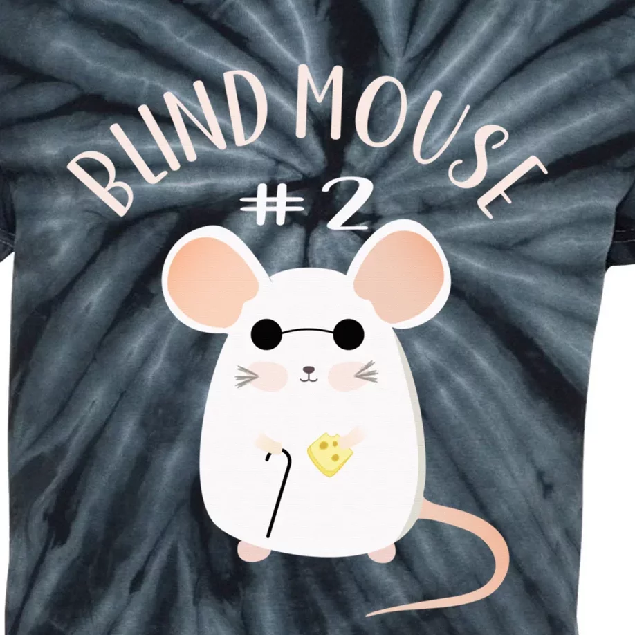 Three Blind Mice Matching Halloween Group Costume Mouse #2 Kids Tie-Dye T-Shirt