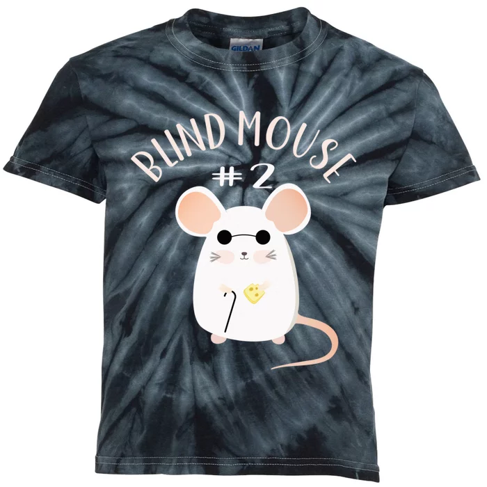 Three Blind Mice Matching Halloween Group Costume Mouse #2 Kids Tie-Dye T-Shirt