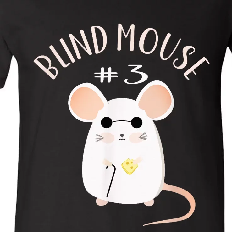 Three Blind Mice Matching Halloween Group Costume Mouse #3 V-Neck T-Shirt