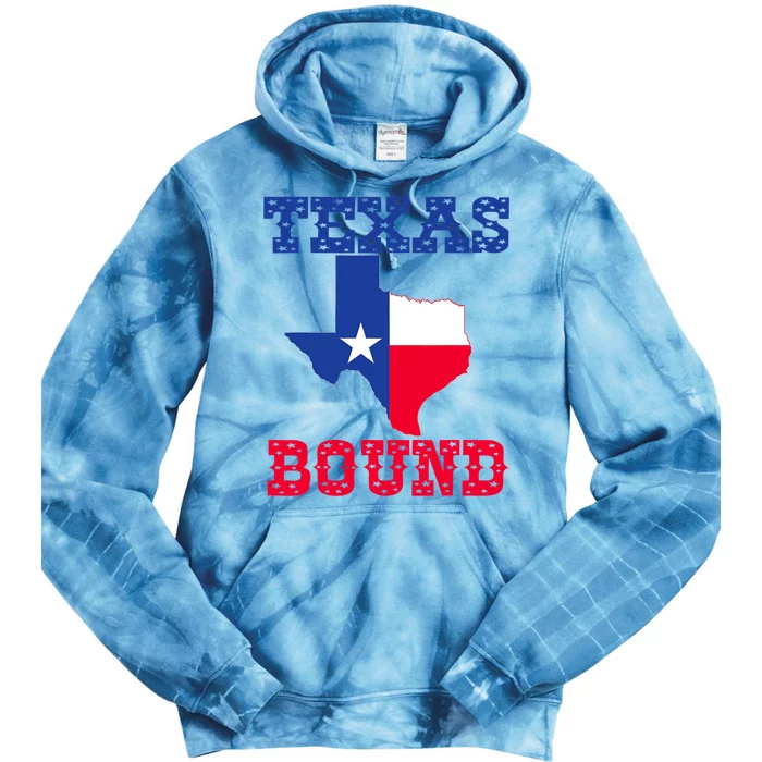 Texas Bound Moving To Texas Texas Bound With Texas Map Tie Dye Hoodie