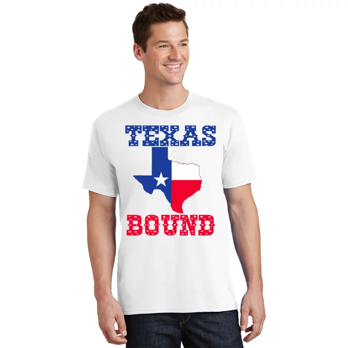 Texas Bound Moving To Texas Texas Bound With Texas Map T-Shirt