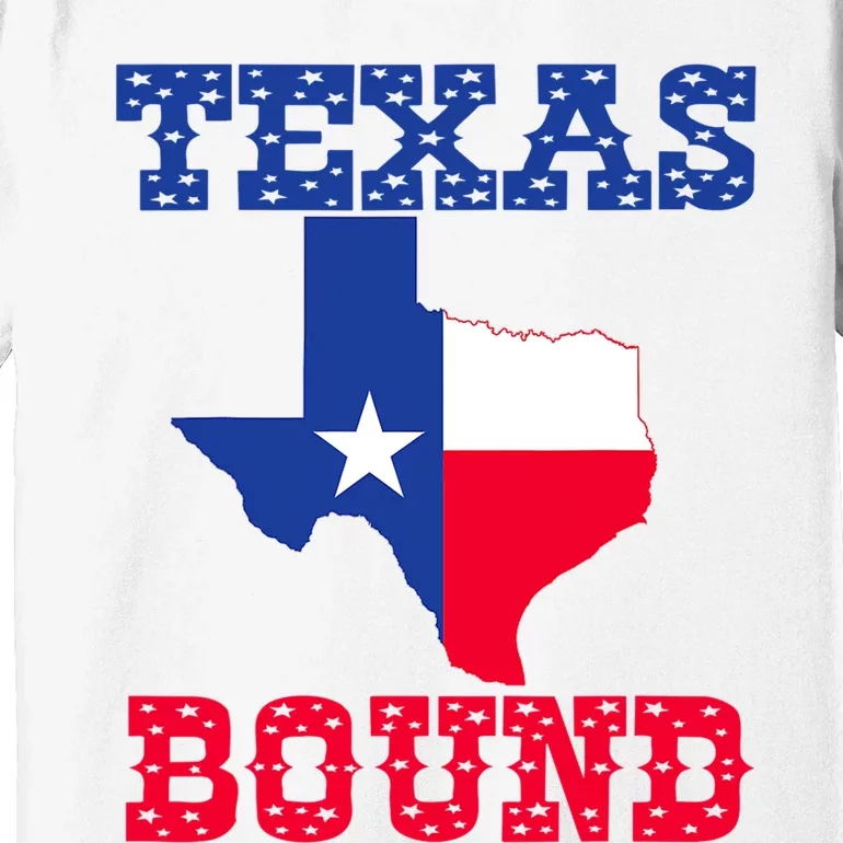 Texas Bound Moving To Texas Texas Bound With Texas Map Premium T-Shirt