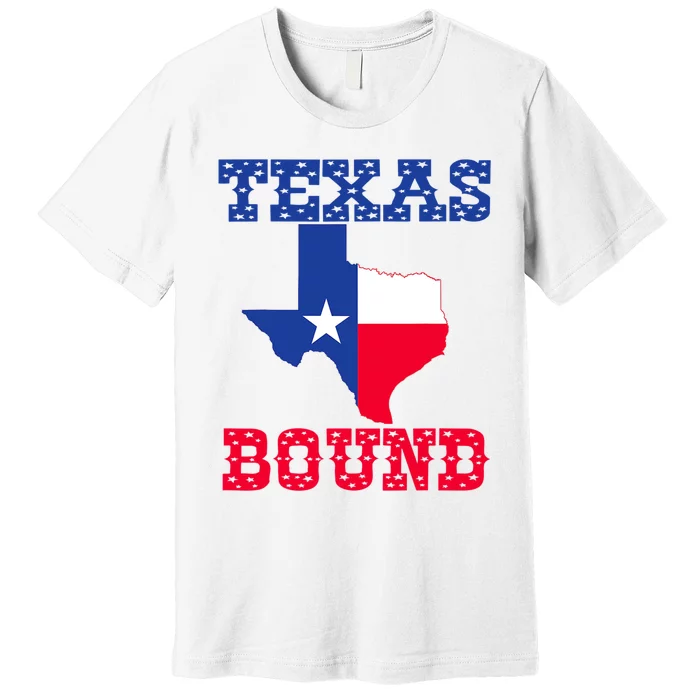 Texas Bound Moving To Texas Texas Bound With Texas Map Premium T-Shirt