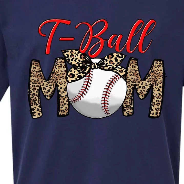 T Ball Mom Leopard MotherS Day Mama Ball Sueded Cloud Jersey T-Shirt