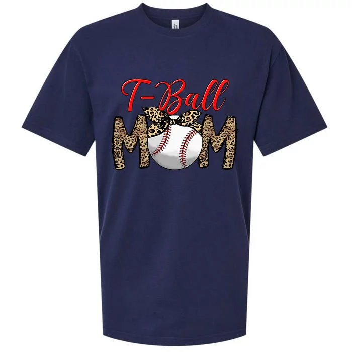 T Ball Mom Leopard MotherS Day Mama Ball Sueded Cloud Jersey T-Shirt