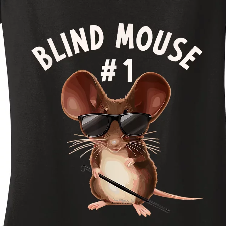 Three Blind Mice Matching Halloween Group Costume Mouse 1 Women's V-Neck T-Shirt