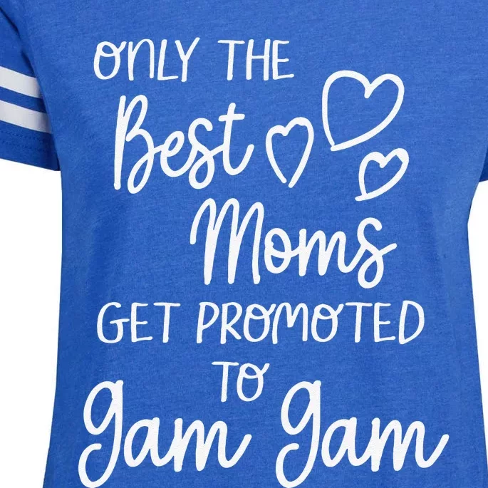 The Best Moms Get Promoted To Gam Gam For Special Grandma Enza Ladies Jersey Football T-Shirt