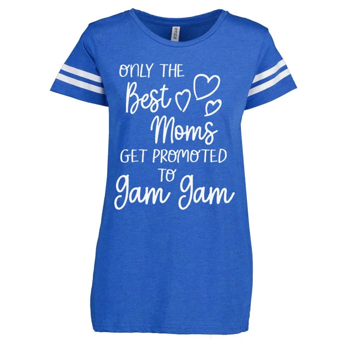 The Best Moms Get Promoted To Gam Gam For Special Grandma Enza Ladies Jersey Football T-Shirt