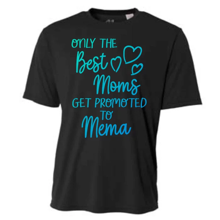 The Best Moms Get Promoted To Mema For Special Grandma Cute Gift Cooling Performance Crew T-Shirt