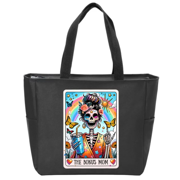 The Bonus Mom Tarot Card Mothers Day Stepmom Skeleton Witchy Zip Tote Bag