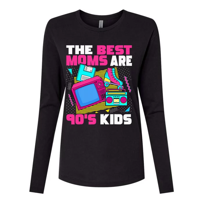 The Best Moms Are 90s Aesthetic funny Mother's Day Womens Cotton Relaxed Long Sleeve T-Shirt