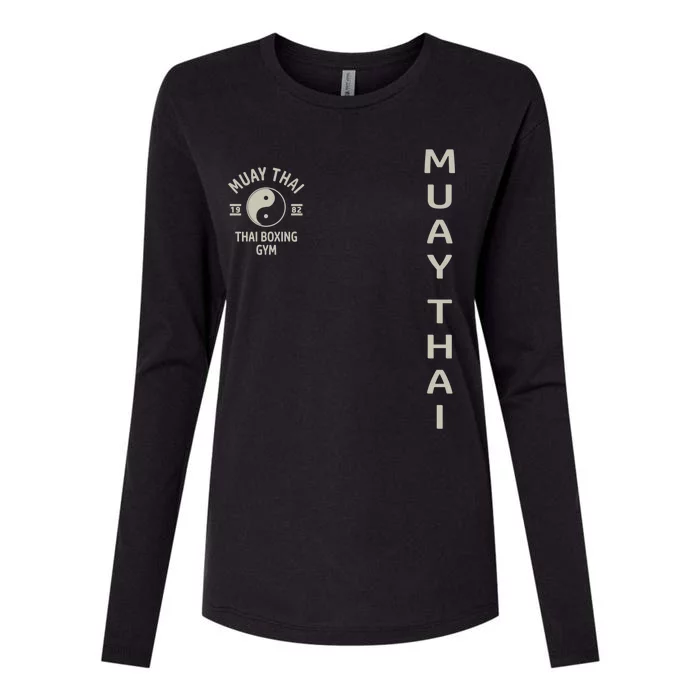 Thai Boxing Muay Thai Meaningful Gift Womens Cotton Relaxed Long Sleeve T-Shirt