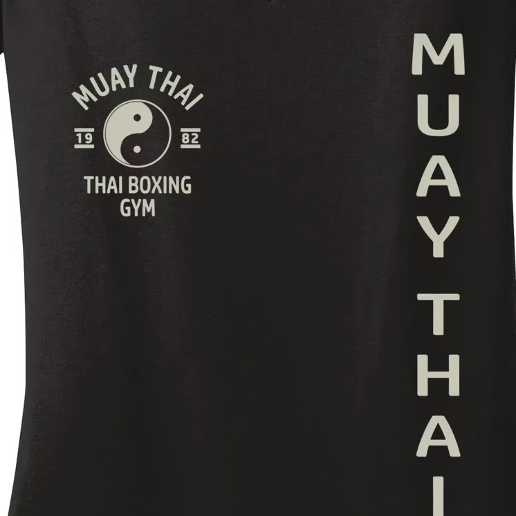 Thai Boxing Muay Thai Meaningful Gift Women's V-Neck T-Shirt