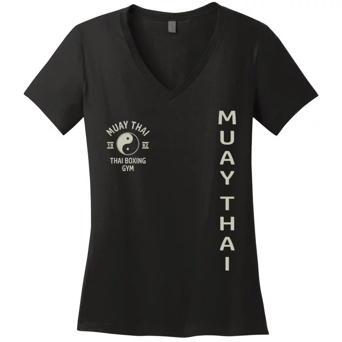 Thai Boxing Muay Thai Meaningful Gift Women's V-Neck T-Shirt