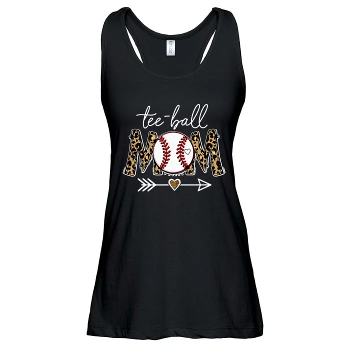 Tee Ball Mom Leopard Tball Mom Baseball Mother's Day Ladies Essential Flowy Tank