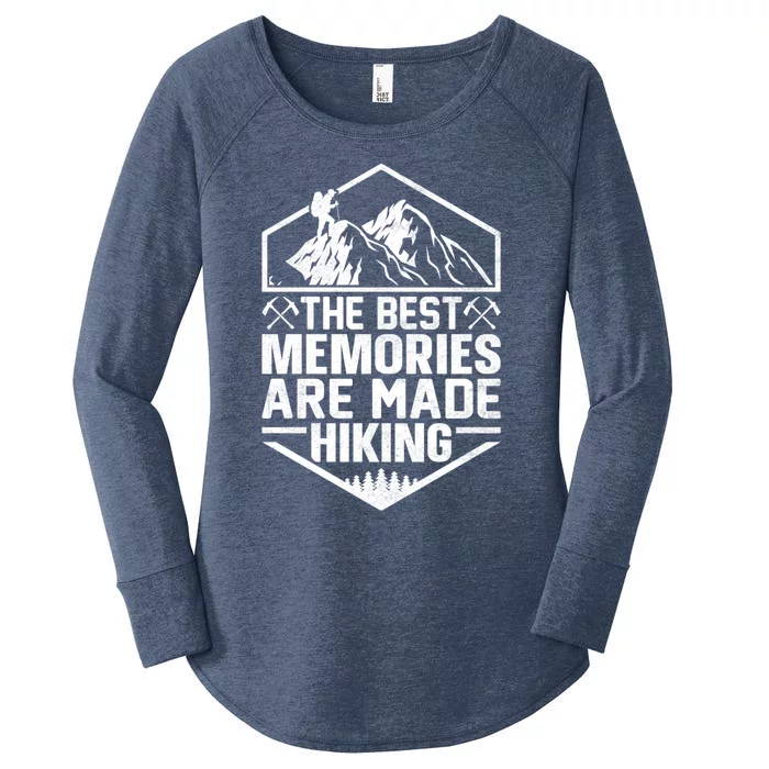 The Best Memories Are Made Hiking Mountains Hiker Hiking Gift Women's Perfect Tri Tunic Long Sleeve Shirt