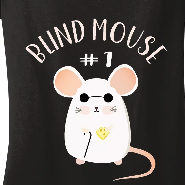 Three Blind Mice Matching Halloween Group Costume Mouse Women's V-Neck T-Shirt