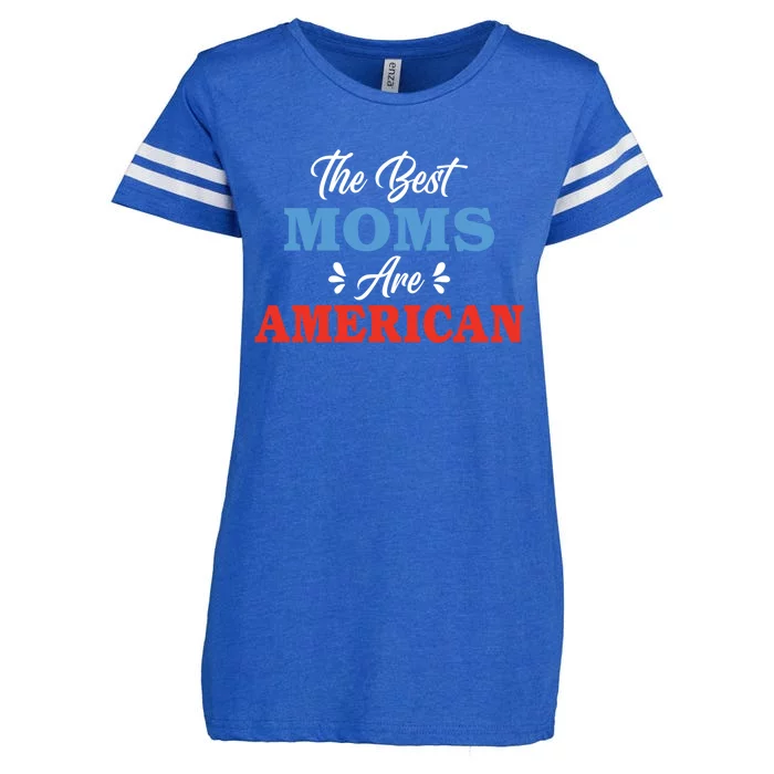 The Best Moms Are American Mom Meaningful Gift Enza Ladies Jersey Football T-Shirt