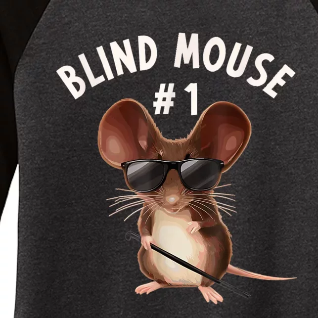 Three Blind Mice Matching Halloween Group Costume Mouse #1 Women's Tri-Blend 3/4-Sleeve Raglan Shirt