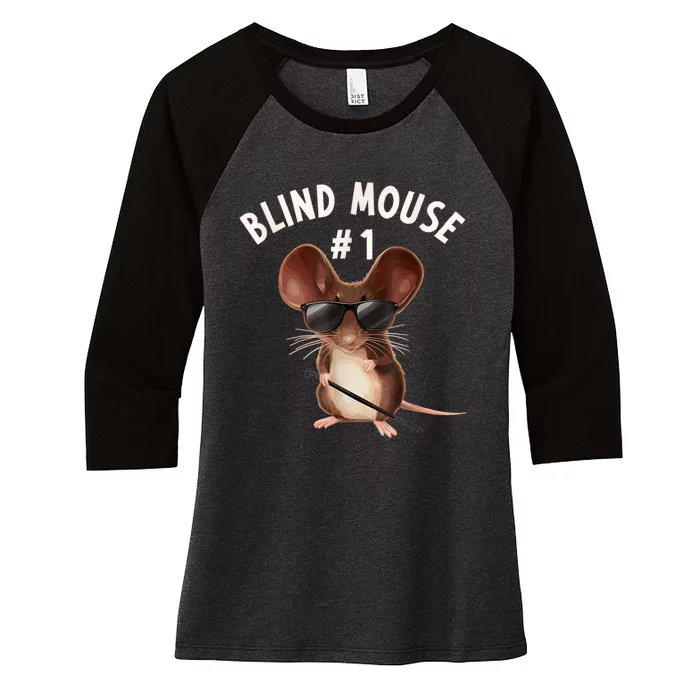 Three Blind Mice Matching Halloween Group Costume Mouse #1 Women's Tri-Blend 3/4-Sleeve Raglan Shirt