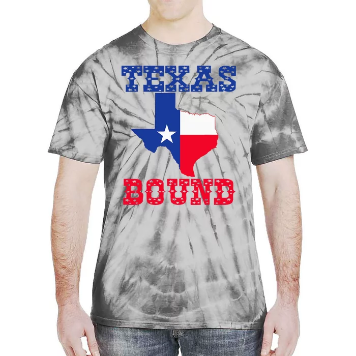 Texas Bound moving to texas texas bound with texas map Tie-Dye T-Shirt