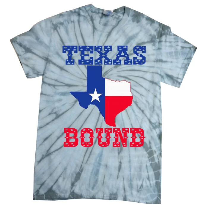 Texas Bound moving to texas texas bound with texas map Tie-Dye T-Shirt