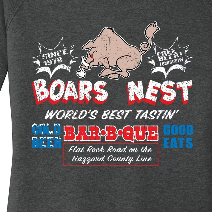 The Boars Nest Best BBQue Women's Perfect Tri Tunic Long Sleeve Shirt