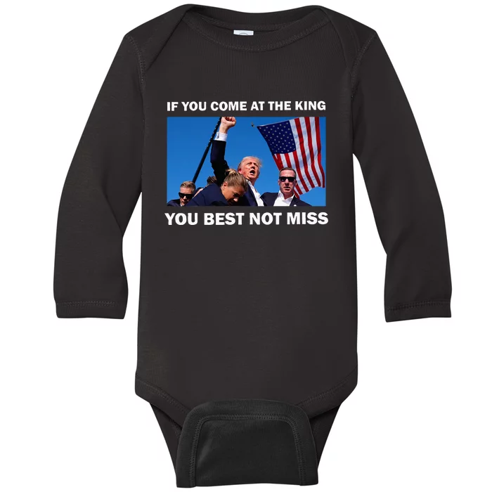 Trump Best Not Miss Baby Long Sleeve Bodysuit