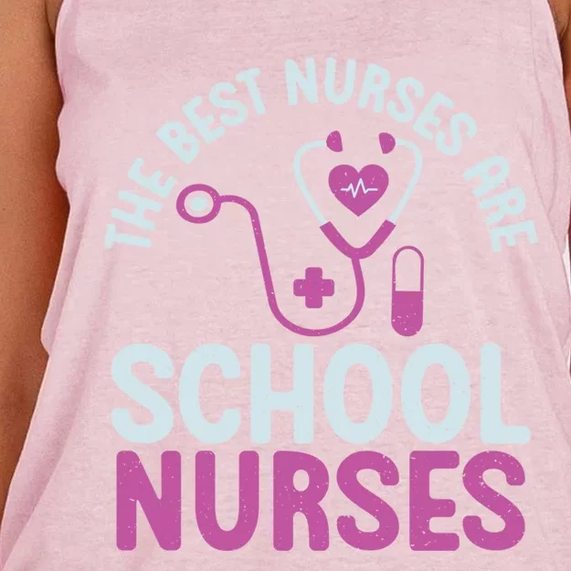 The Best Nurses Are School Nurses Gift Women's Knotted Racerback Tank