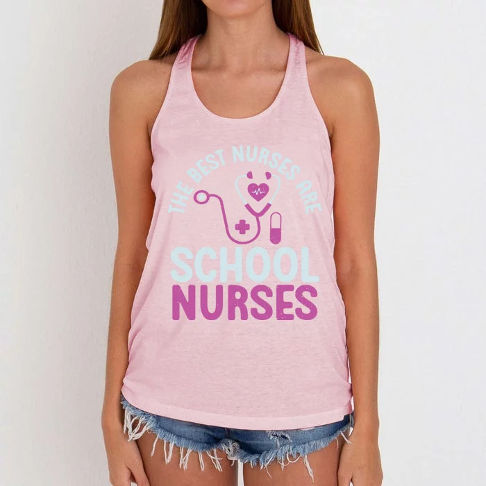 The Best Nurses Are School Nurses Gift Women's Knotted Racerback Tank