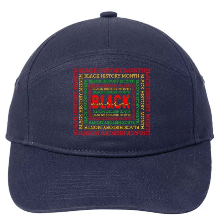 Typography Black Nurse Juneteenth Since 1865 Afro America Gift 7-Panel Snapback Hat