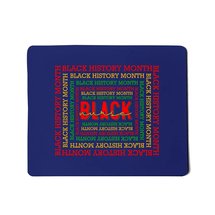 Typography Black Nurse Juneteenth Since 1865 Afro America Gift Mousepad