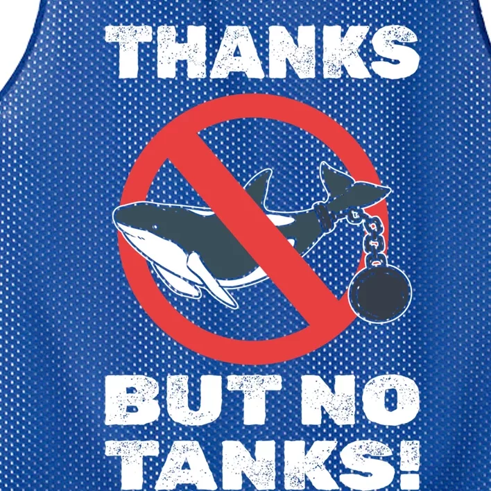 Thanks But No Tanks! Conservation Biologist Funny Gift Mesh Reversible Basketball Jersey Tank